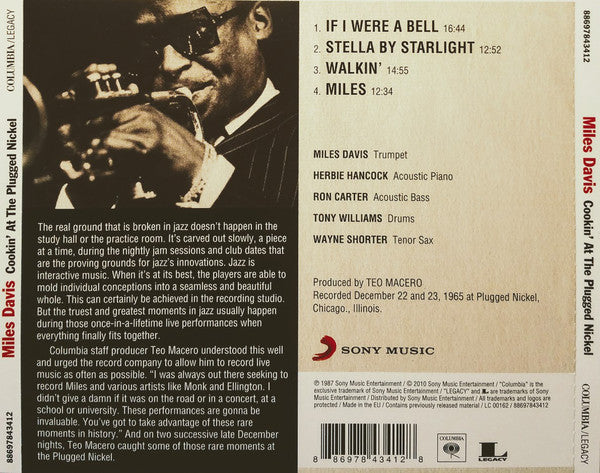 Miles Davis : Cookin' At The Plugged Nickel (CD, Album, RE)