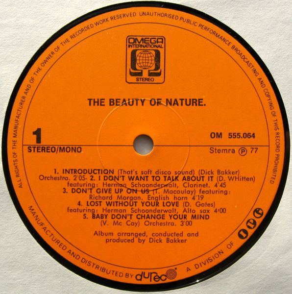 Dick Bakker Orchestra : Beauty Of Nature (LP, Album)