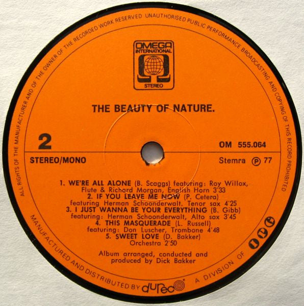 Dick Bakker Orchestra : Beauty Of Nature (LP, Album)