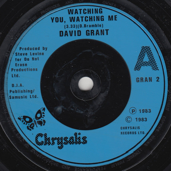 David Grant : Watching You, Watching Me (7", Gat)