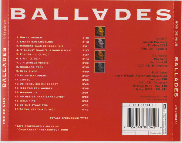 Rob de Nijs : Ballades (CD, Comp)