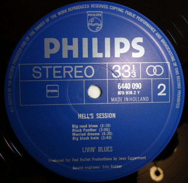 Livin' Blues : Hell's Session (LP, Album, RE)