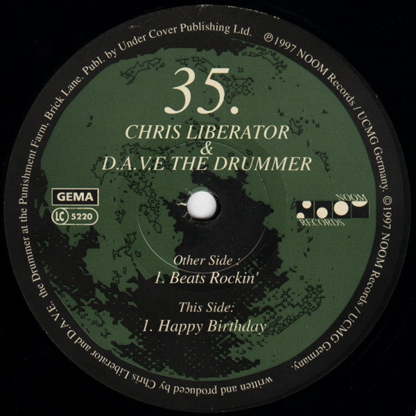 Chris Liberator & D.A.V.E. The Drummer : Beats Rockin' E.P. (12", EP)