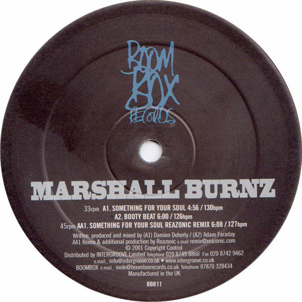Marshall Burnz : Something For Your Soul (12")