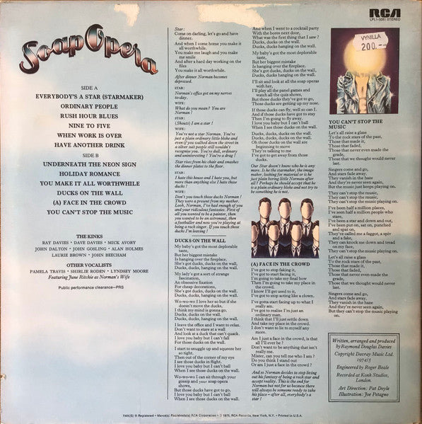 The Kinks : Soap Opera (LP, Album)