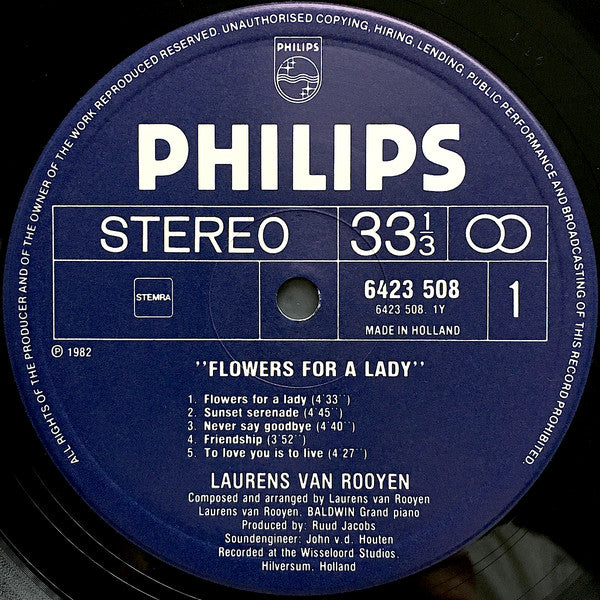 Laurens van Rooyen : Flowers For A Lady (LP, Album)