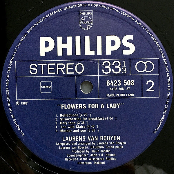 Laurens van Rooyen : Flowers For A Lady (LP, Album)