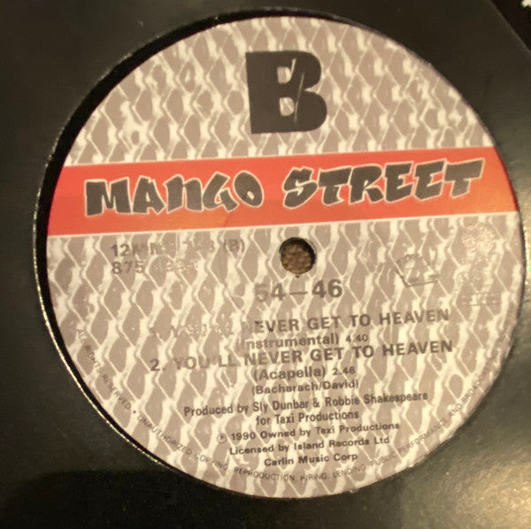 54 + 46 : You'll Never Get To Heaven (12")