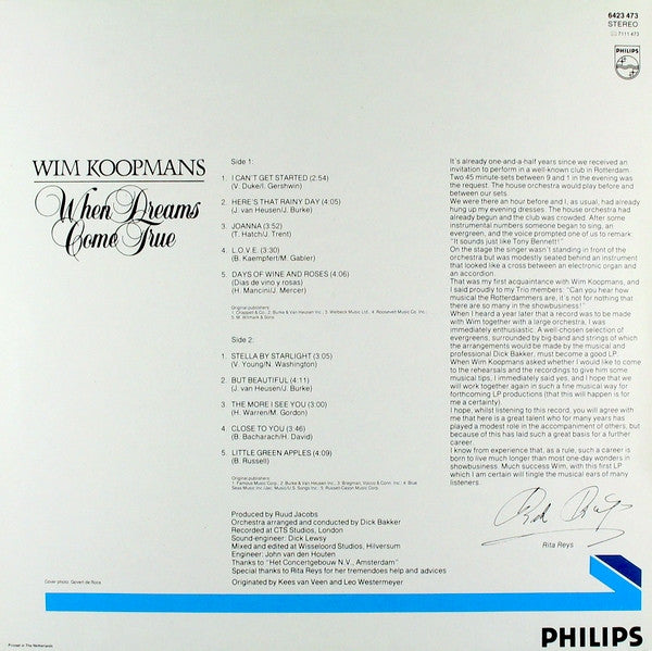 Wim Koopmans : When Dreams Come True (LP, Album)