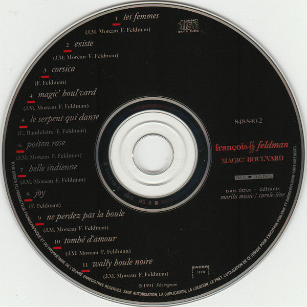 François Feldman : Magic' Boul'vard (CD, Album)