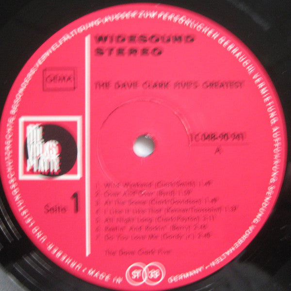 The Dave Clark Five : Greatest (LP, Comp, RE)