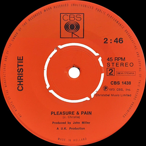 Christie : The Dealer (Down And Losin') (7", Single)