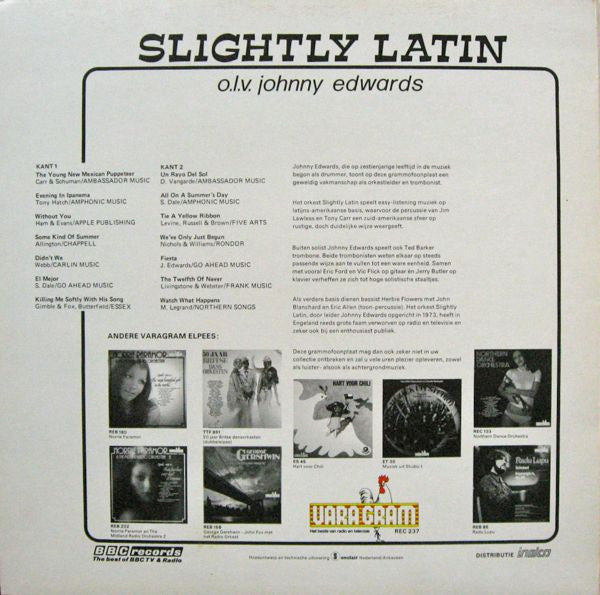 Johnny Edwards Orchestra : Slightly Latin (LP)