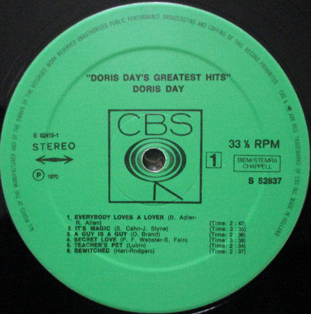 Doris Day : Doris Day's Greatest Hits (LP, Comp, RE)