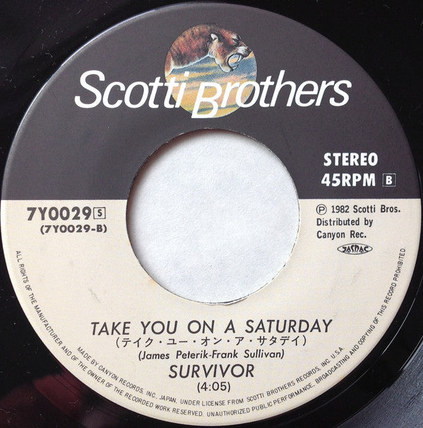 Survivor = Survivor : Eye Of The Tiger = アイ・オブ・ザ・タイガー  (7", Single)