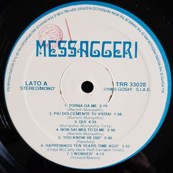 Messaggeri* : Messaggeri (LP, Album)