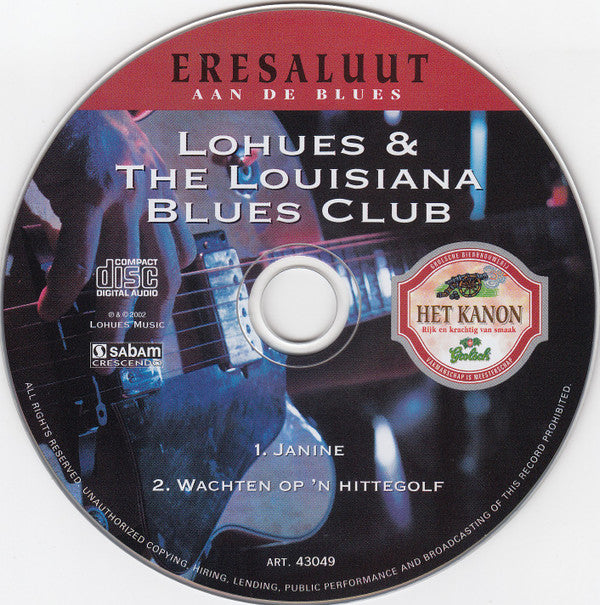 Lohues & The Louisiana Blues Club : Eresaluut Aan De Blues (CD, Single)