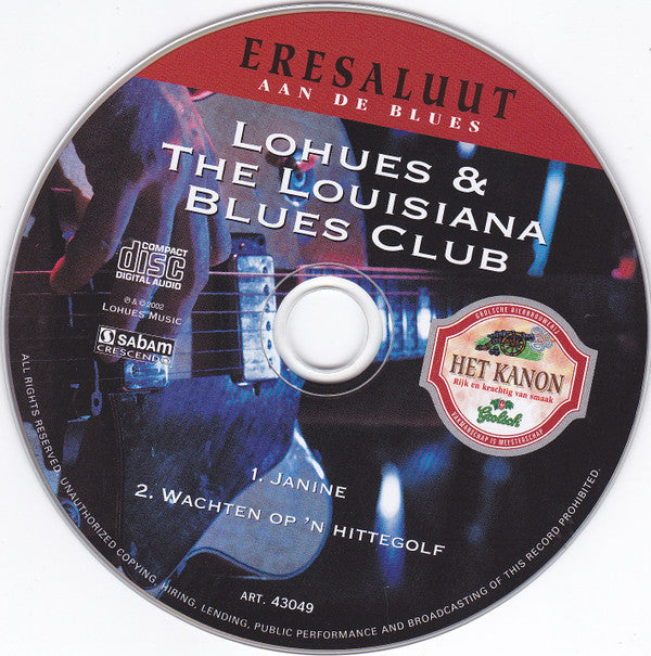 Lohues & The Louisiana Blues Club : Eresaluut Aan De Blues (CD, Single)