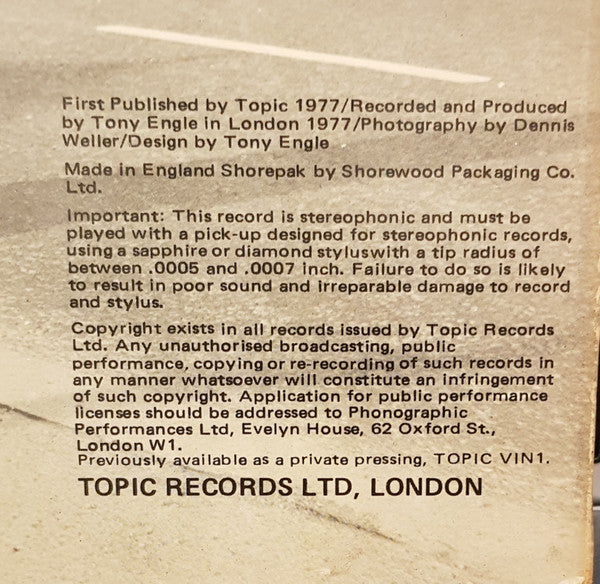 Vin Garbutt : Eston California (LP, Album)