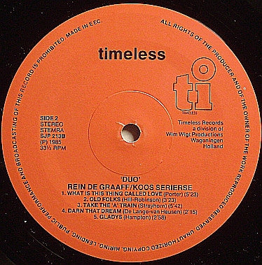 Rein de Graaff, Koos Serierse : Duo (LP, Album)