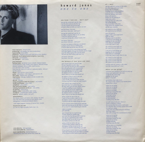 Howard Jones : One To One (LP, Album)