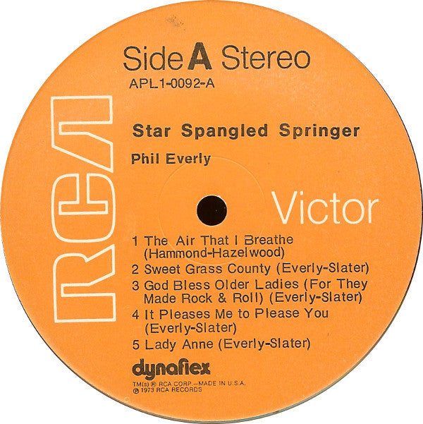 Phil Everly : Star Spangled Springer (LP, Album, Ind)