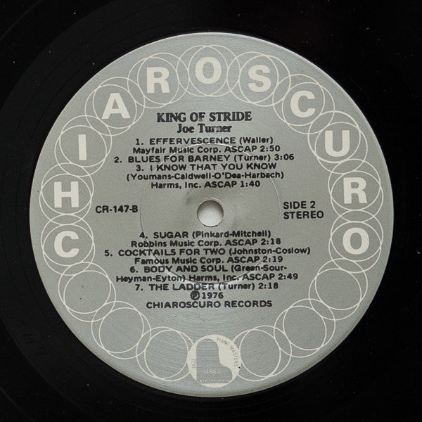 Joe Turner : King Of Stride (LP, Album)