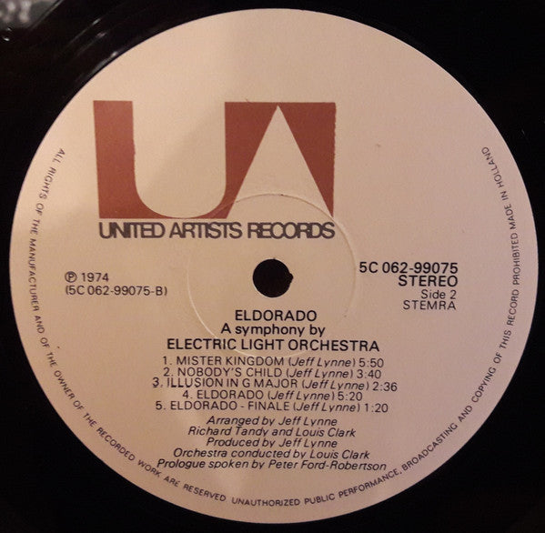 Electric Light Orchestra : Eldorado - A Symphony By The Electric Light Orchestra (LP, Album, RE, RP)