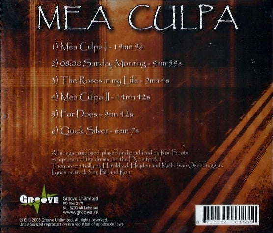 Ron Boots : Mea Culpa (CD, Album)