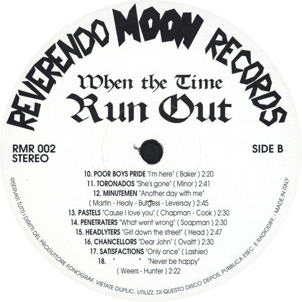 Various : When The Time Run Out (Minnesota Vs Michigan) (LP, Comp, Ltd, Num)