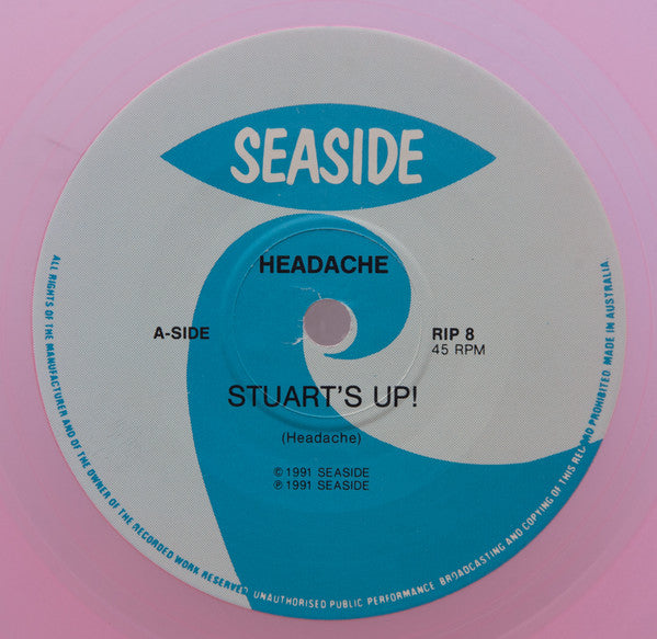 Headache (12) : Stuart's Up! (7", Single, Pin)