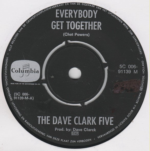 The Dave Clark Five : Everybody Get Together / Darling I Love You (7", Single)