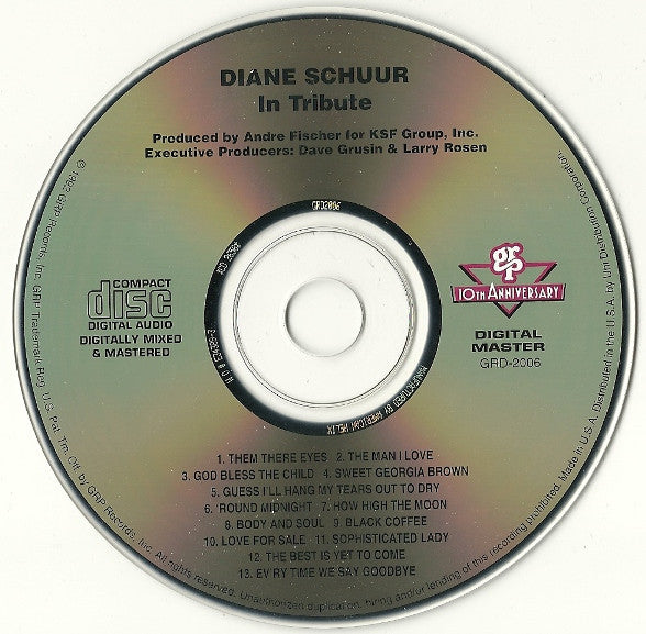 Diane Schuur : In Tribute (CD, Album)