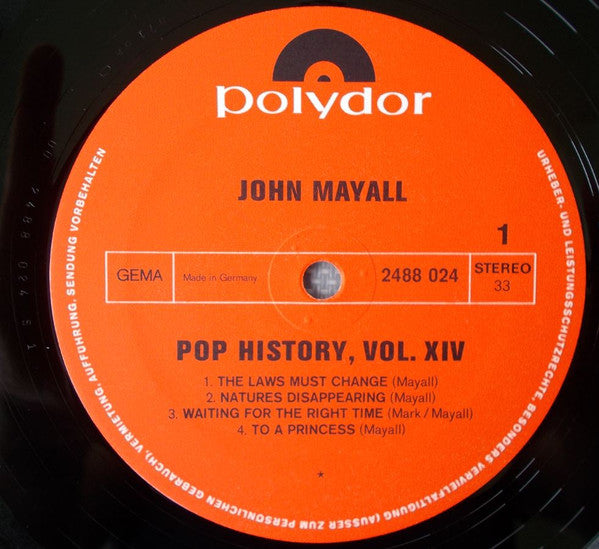 John Mayall : Pop History Vol. 14 (2xLP, Comp, Gat)