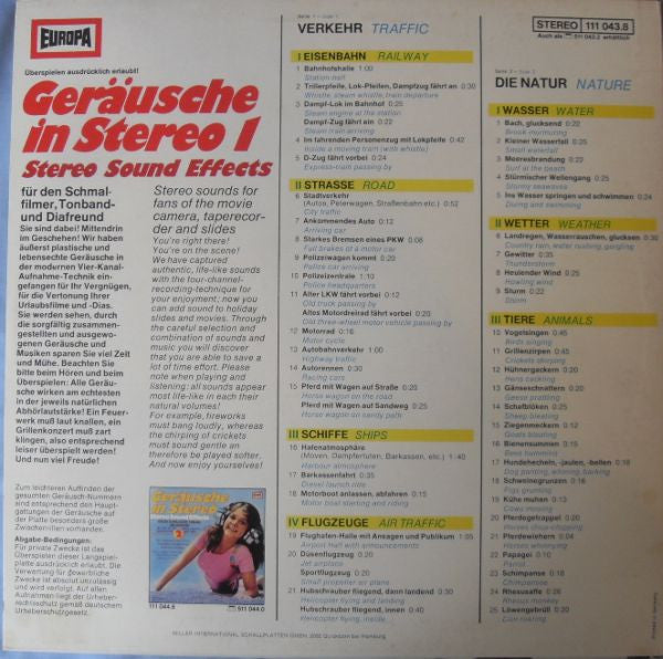No Artist : Geräusche In Stereo 1  (LP, RE)
