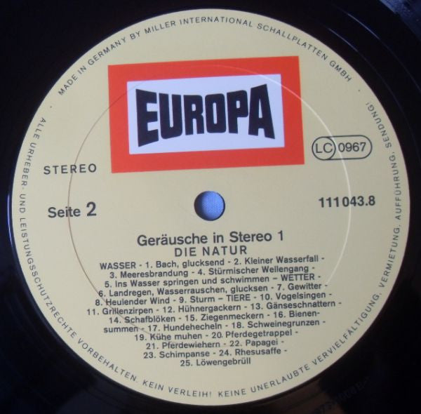 No Artist : Geräusche In Stereo 1  (LP, RE)