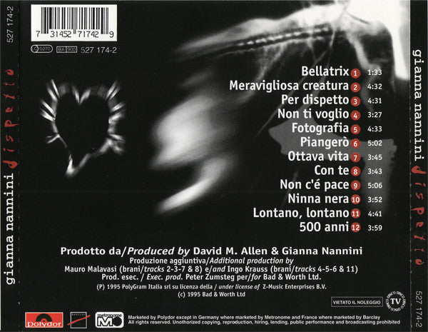 Gianna Nannini : Dispetto (CD, Album)