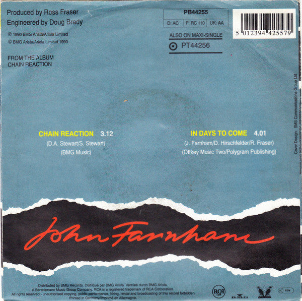 John Farnham : Chain Reaction - In Days To Come (7", Single)