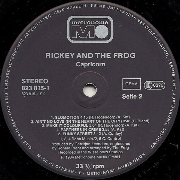 Rickey & The Frog* : Capricorn (LP, Album)
