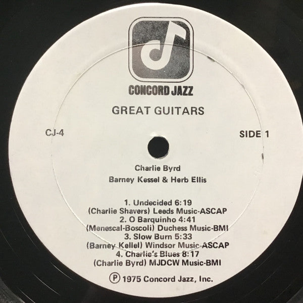 Great Guitars* - Charlie Byrd - Barney Kessel - Herb Ellis : Great Guitars (LP, Album)