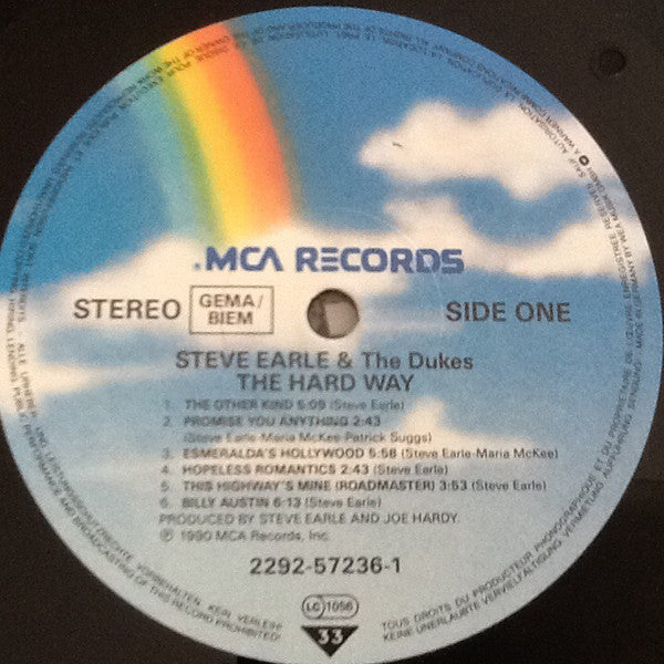 Steve Earle & The Dukes : The Hard Way (LP, Album)