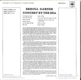 Erroll Garner : Concert By The Sea (CD, Album, RE)