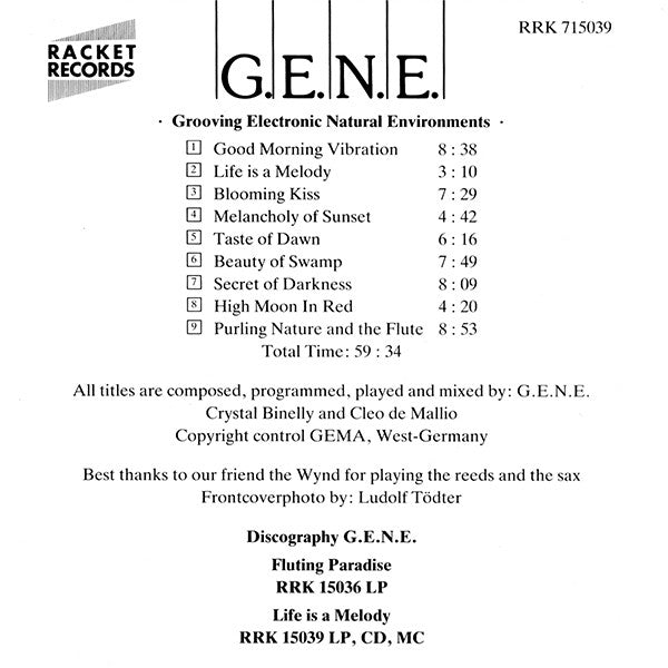 G.E.N.E. : Life Is A Melody (CD, Album)