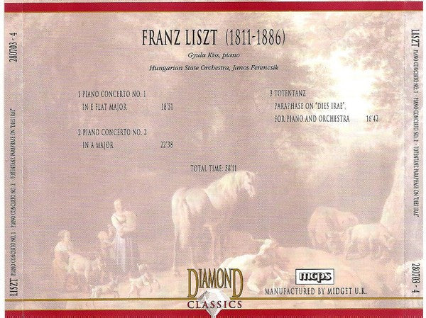 Franz Liszt / Gyula Kiss, Hungarian State Orchestra, János Ferencsik : Famous Piano Concertos - Liszt (CD, Album)