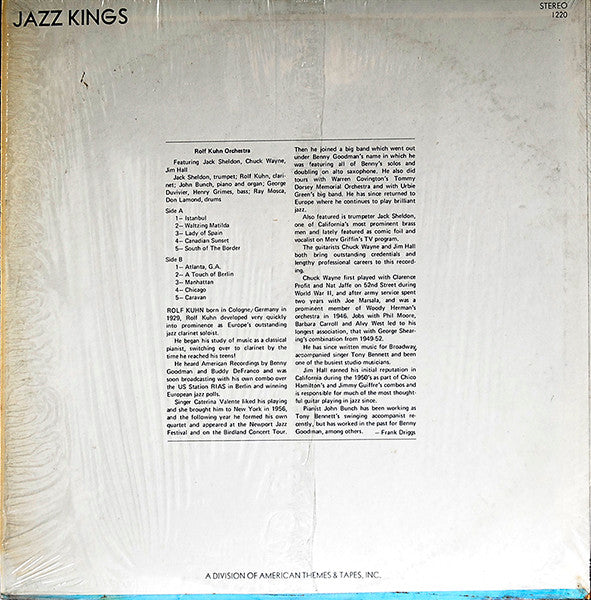 Rolf Kuehn & His Orchestra Featuring Jack Sheldon, Chuck Wayne, Jim Hall : Jazz Kings (LP, Album, RE)