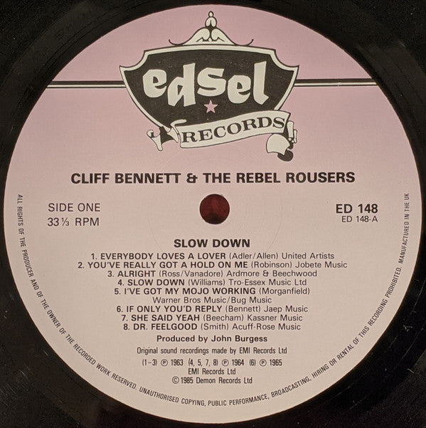 Cliff Bennett & The Rebel Rousers : Slow Down (LP, Comp)