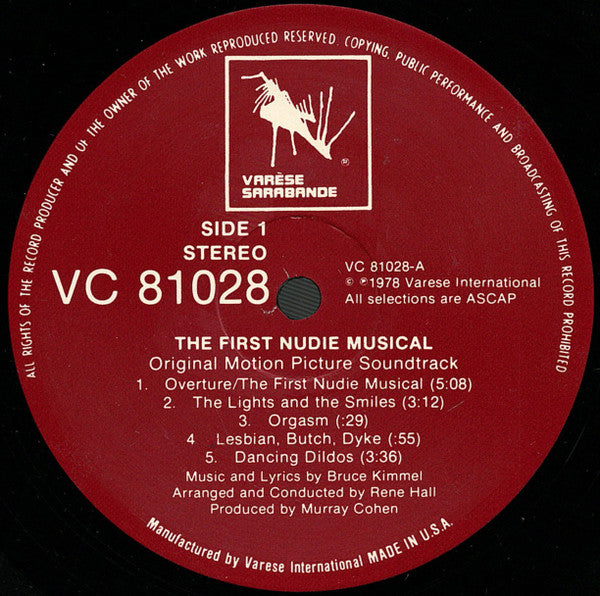 Bruce Kimmel : The First Nudie Musical - Original Motion Picture Soundtrack (LP, Album)