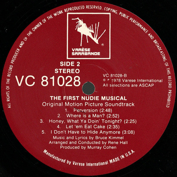 Bruce Kimmel : The First Nudie Musical - Original Motion Picture Soundtrack (LP, Album)