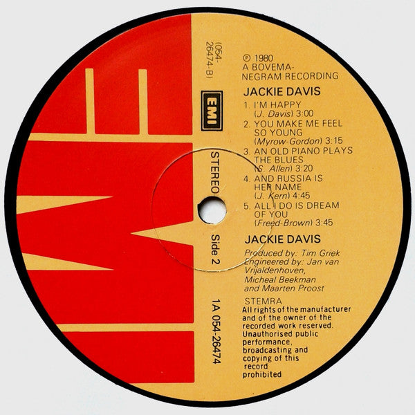 Jackie Davis : Jackie Davis (LP, Album)