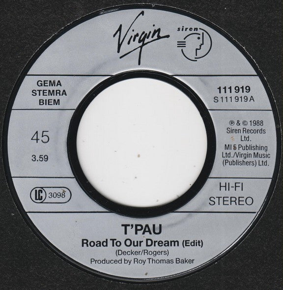 T'Pau : Road To Our Dream (7")